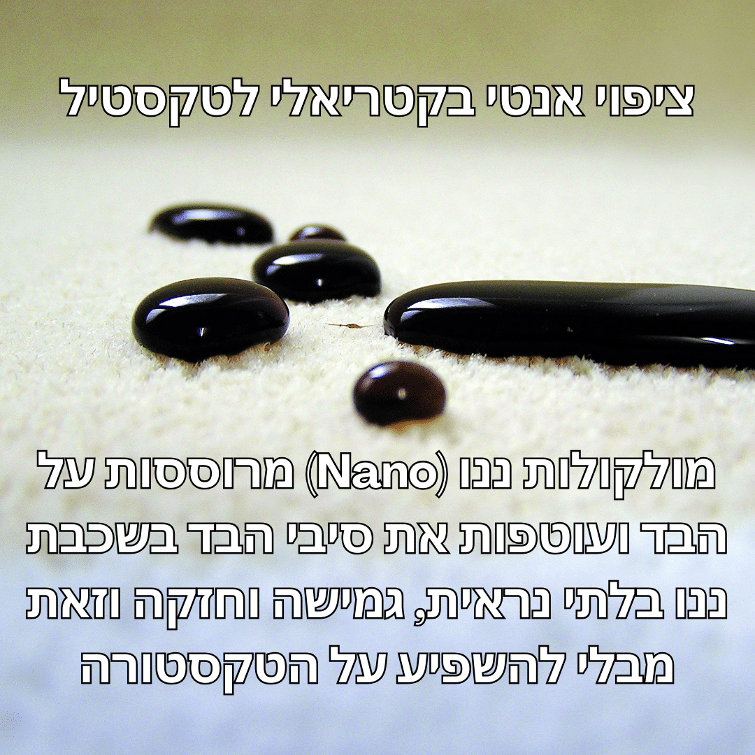 ציפוי ננו NANO אנטי בקטריאלי לבדים ציפוי ננו NANO אנטי בקטריאלי לבדים