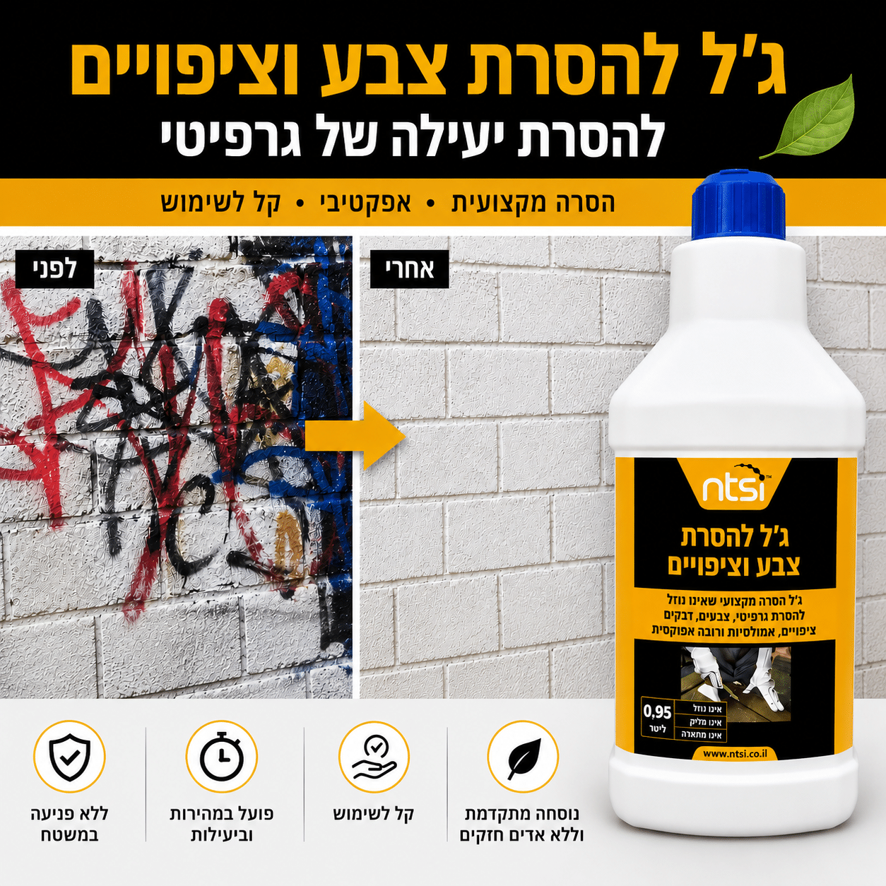 ג'ל להסרת צבע וציפויים (מסיר אקולוגי) ג'ל להסרת צבע וציפויים (מסיר אקולוגי)